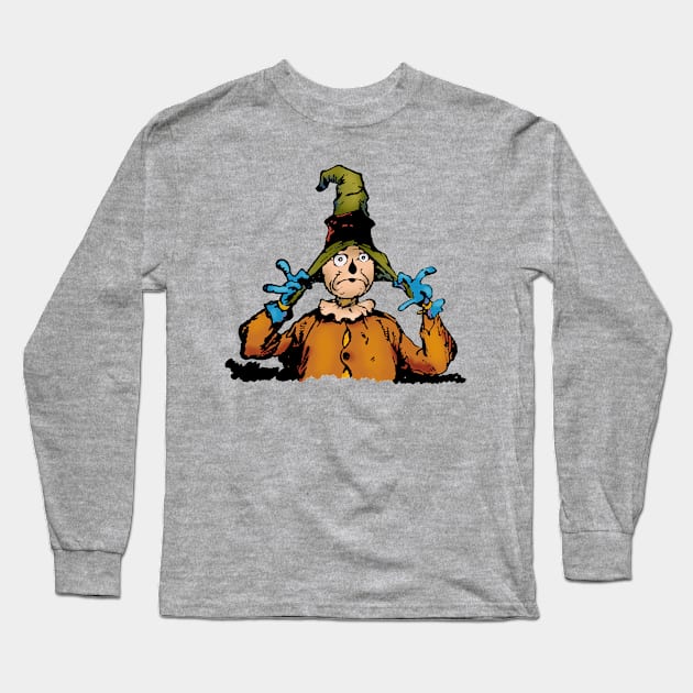 A Concerned Scarecrow Long Sleeve T-Shirt by MandyE